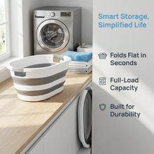 OOAMBB 43L Collapsible Laundry Basket - Grey, 2 Pack image 2
