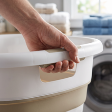 OOAMBB Large Collapsible Laundry Basket - Beige, 2 Pack image 10