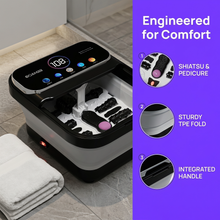 OOAMBB Collapsible Foot Spa with XL Touch Screen and Remote Control - Black detail image 6