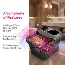 OOAMBB 3 in 1 Collapsible Foot Spa with XL Touch Screen - Grey detail image 4