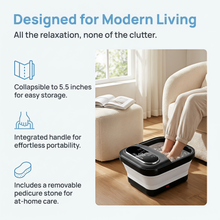 OOAMBB 3 in 1 Collapsible Foot Spa with XL Touch Screen - Black detail image 3