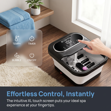 OOAMBB 3 in 1 Collapsible Foot Spa with XL Touch Screen - Black detail image 1
