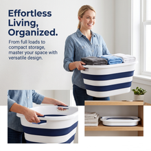 OOAMBB Large Collapsible Laundry Basket - Blue, 1 Pack image 4
