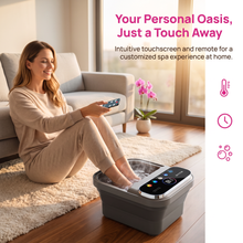 OOAMBB 3 in 1 Collapsible Foot Spa with Color Touch Screen and Remote Control - Grey detail image 3