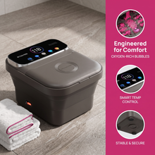OOAMBB 3 in 1 Collapsible Foot Spa with Color Touch Screen and Remote Control - Grey detail image 9