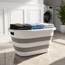 OOAMBB Large Collapsible Laundry Basket - Grey, 2 Pack image 3