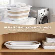 OOAMBB Large Collapsible Laundry Basket - Beige, 2 Pack image 3