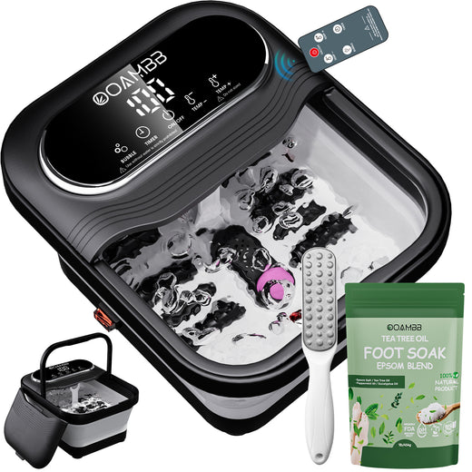 OOAMBB 3 in 1 Collapsible Foot Spa with XL Touch Screen and Remote Control - Black main image