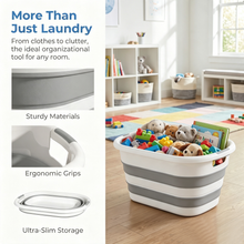 OOAMBB Large Collapsible Laundry Basket - Grey, 1 Pack image 4