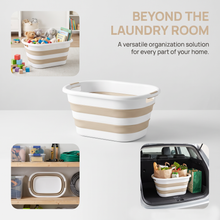 OOAMBB Large Collapsible Laundry Basket - Beige, 2 Pack image 5