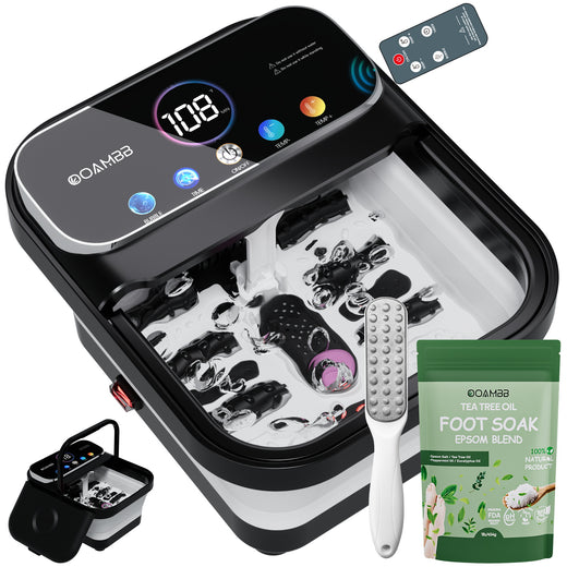 OOAMBB 3 in 1 Collapsible Foot Spa with Color Touch Screen and Remote Control - Black main image