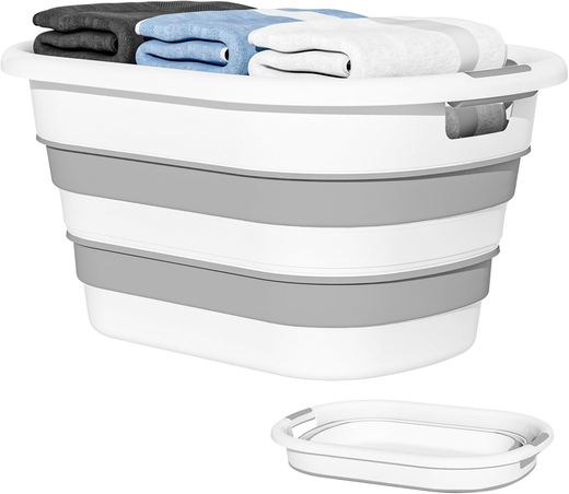 OOAMBB Large Collapsible Laundry Basket - Grey, 1 Pack image 1