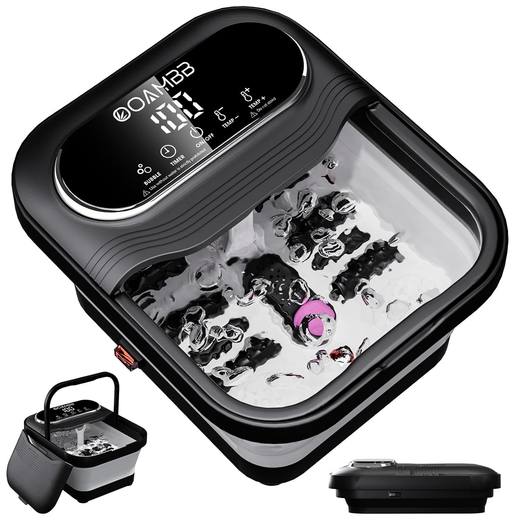 OOAMBB BE-F1200 Collapsible Foot Spa - Black & White image 1