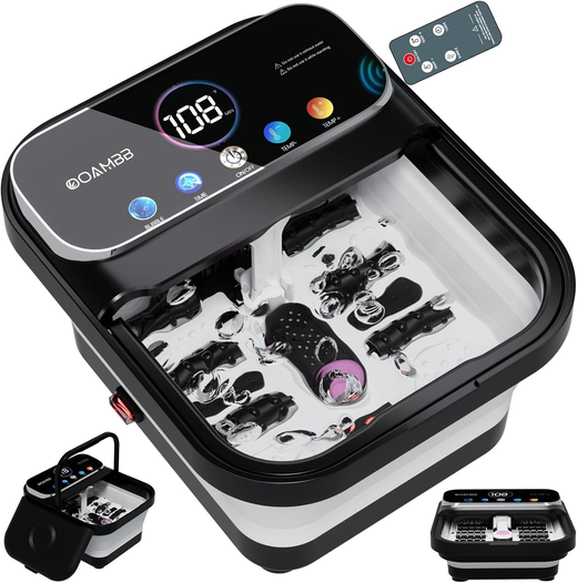 OOAMBB BE-F2200RC Remote-Control Foot Spa - Black & White image 1