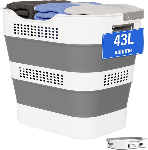 OOAMBB 43L collapsible laundry basket grey main image
