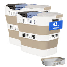 OOAMBB 43L Collapsible Laundry Basket - Beige, 2 Pack main image