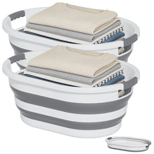 OOAMBB 43L Collapsible Laundry Basket - Grey, 2 Pack image 1