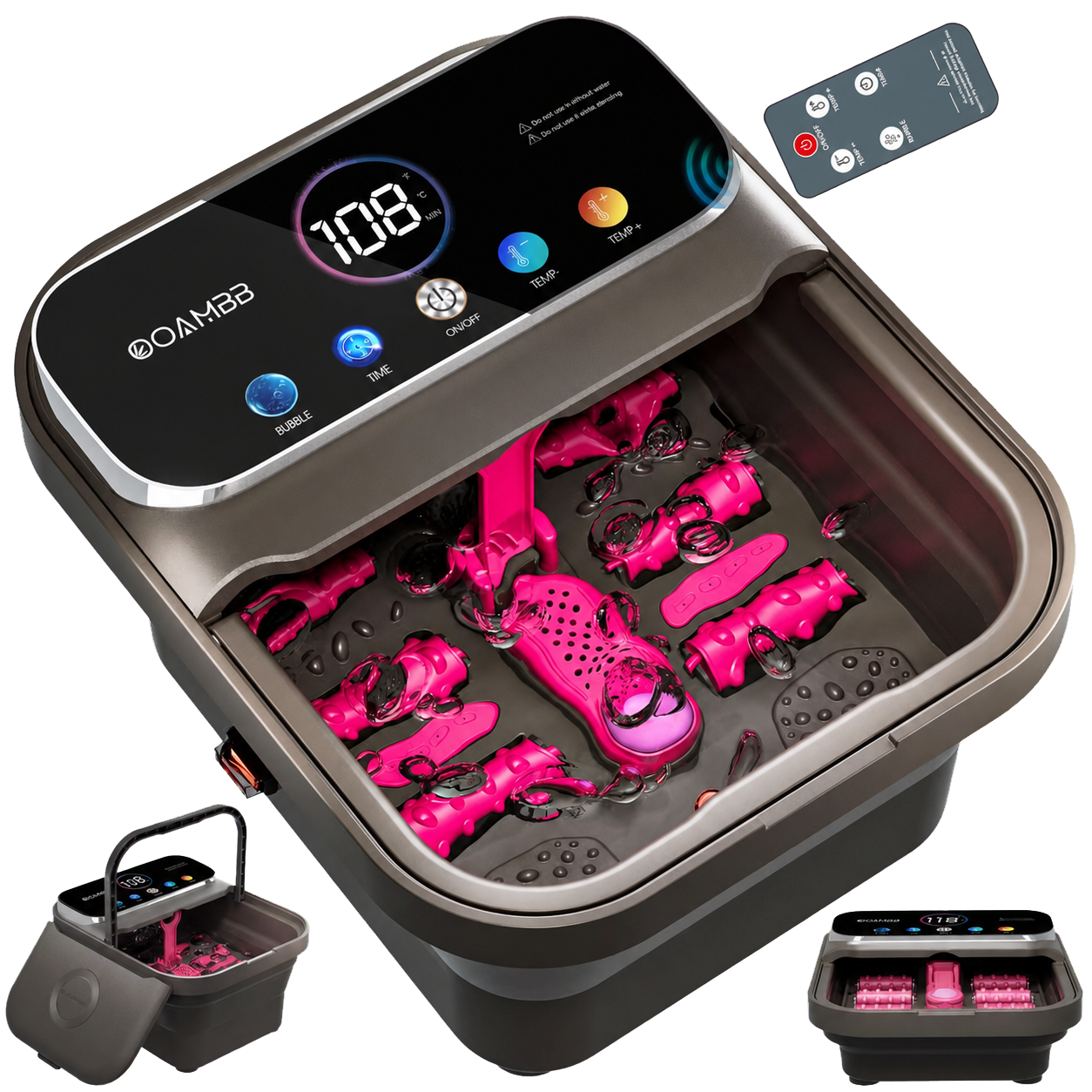 OOAMBB dark gray remote control foot spa